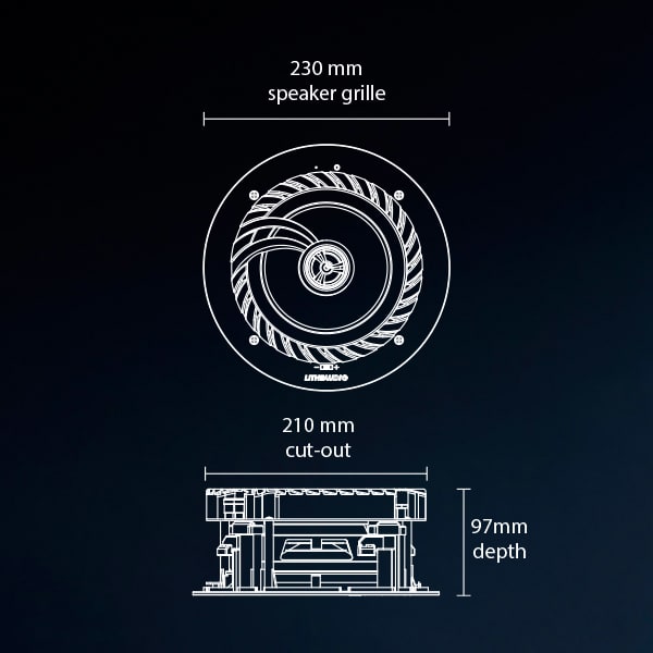 Lithe Audio - Ceiling Speaker Dimensions