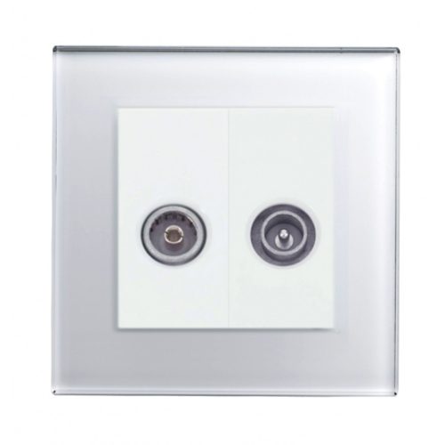 Retrotouch Crystal PG TV – FM Plug Socket White