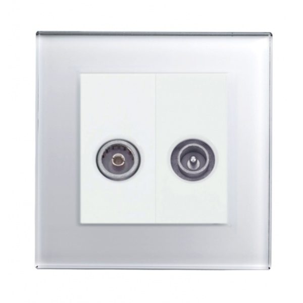 Retrotouch Crystal PG TV – FM Plug Socket White