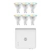 Hive Active Light™ Cool to Warm White GU10 x 6 Pack with Hive Hub