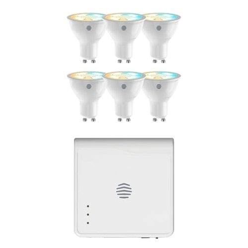 Hive Active Light™ Cool to Warm White GU10 x 6 Pack with Hive Hub