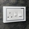 Retrotouch Crystal CT 45A DP Cooker & 13A Socket White 01840