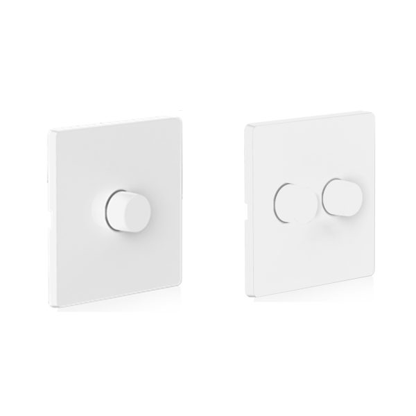 Aurora AOne Zigbee 220-240V Smart Gang Plate (1x / 2x 250W Rotary Dimmer)