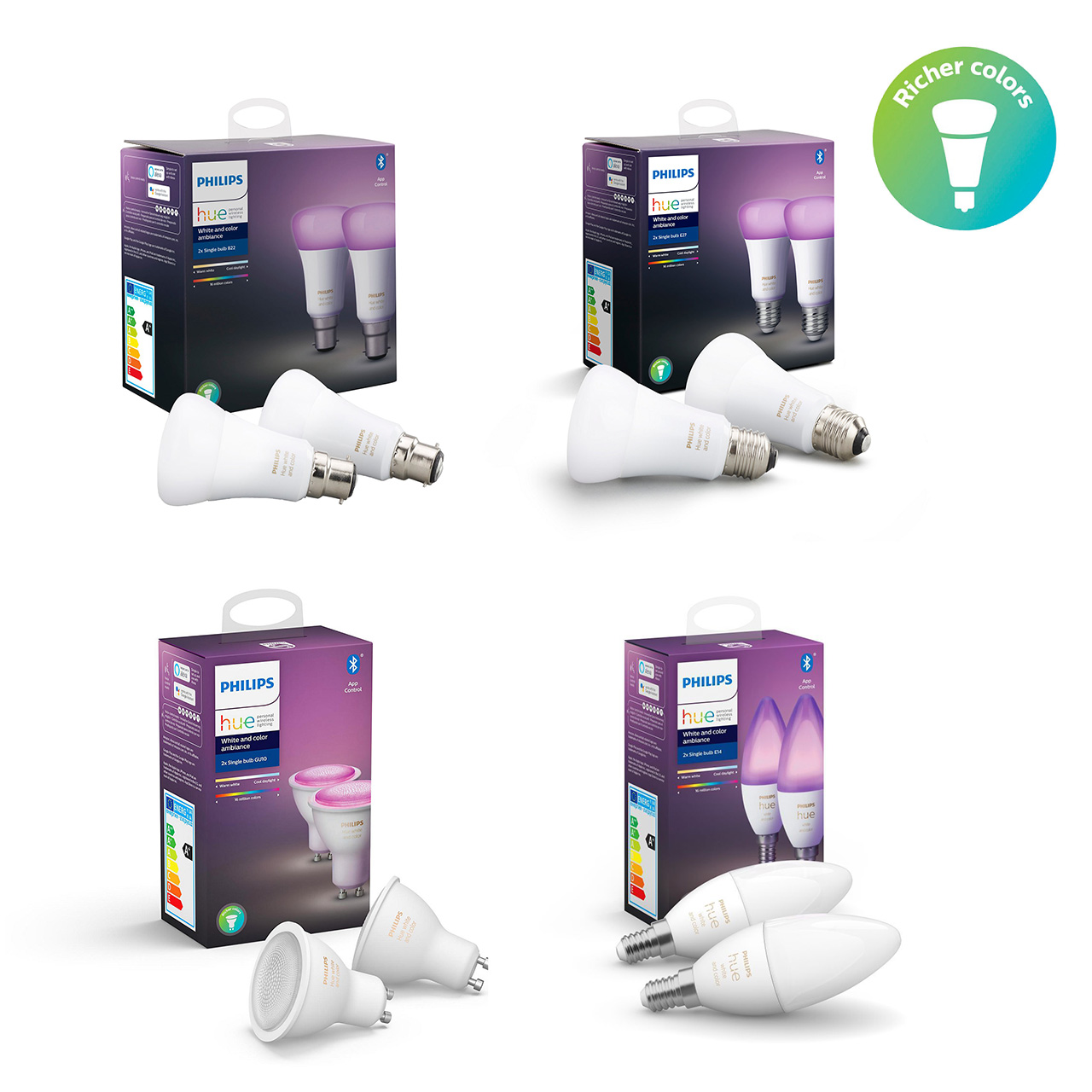 PHILIPS Starter kit Hue bulbs GU10 White and Color Ambiance