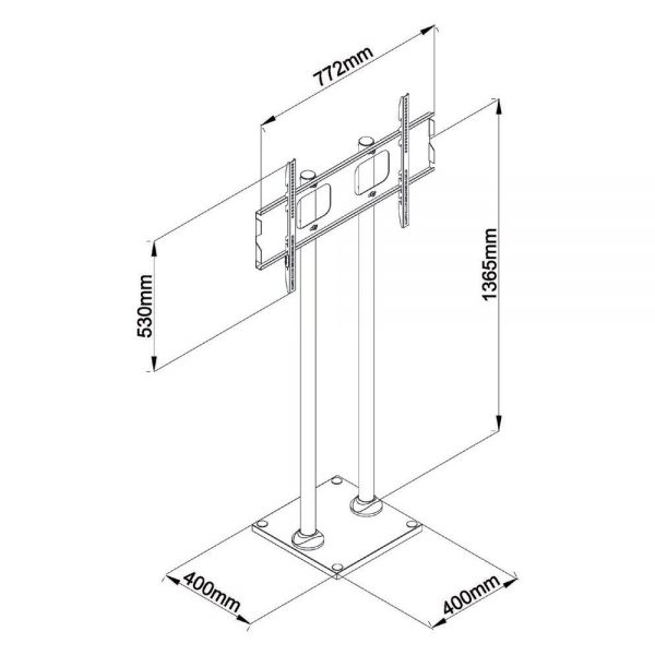 Proofvision PVOM-05 Outdoor TV Stand Diagram