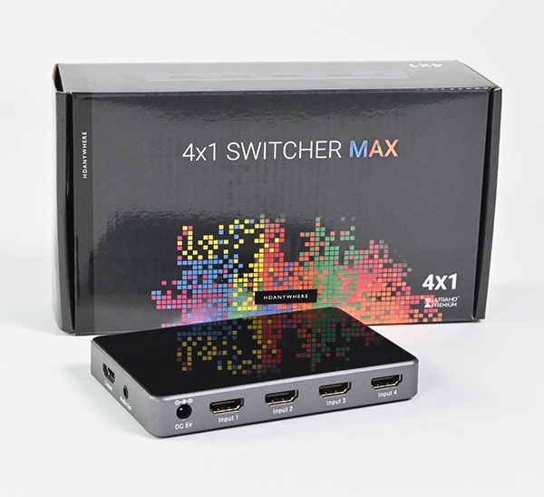 HDAnywhere 4 x 1 Switch Max Unit & Box