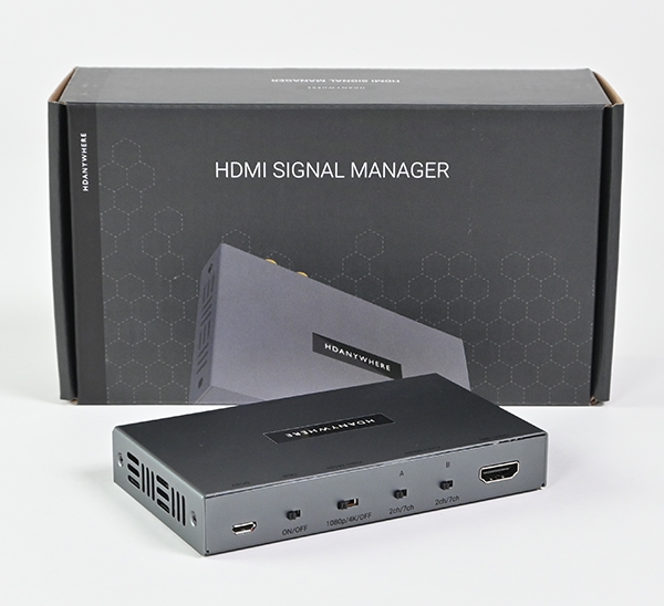HDANYWHERE HDMI Scaler & Audio Manager Unit & box