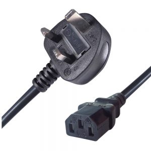 1m UK Mains Power Cable UK Plug to C13