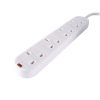 4 Way Surge Protected Power Extension Block