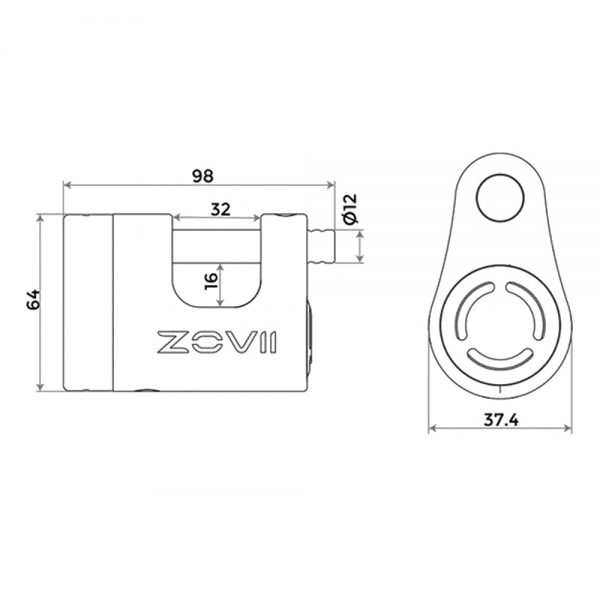 zovii smart alarmed shackle lock diagram