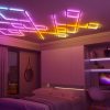 Nanoleaf Lines Setup On Ceiling Above Bed