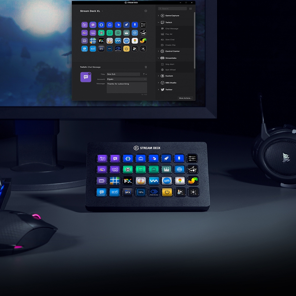 elgato-Stream Deck XL on Desk 1