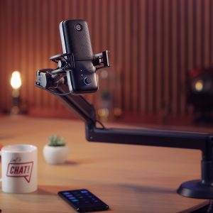 Elgato Wave 3 Microphone in Podcast Room