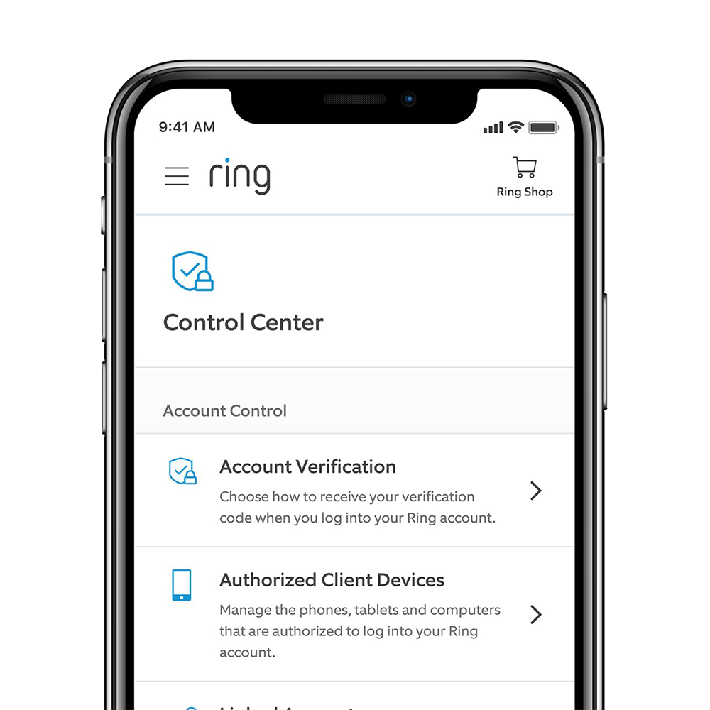Ring App Control Centre
