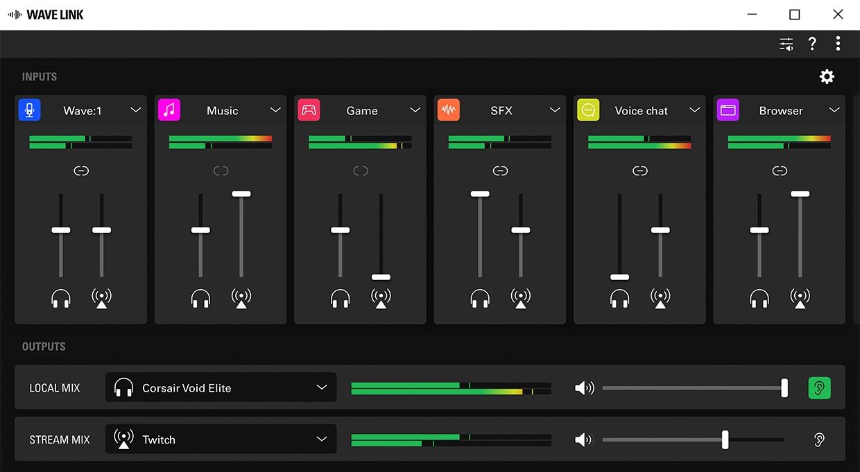 Elgato Wave Link App Window