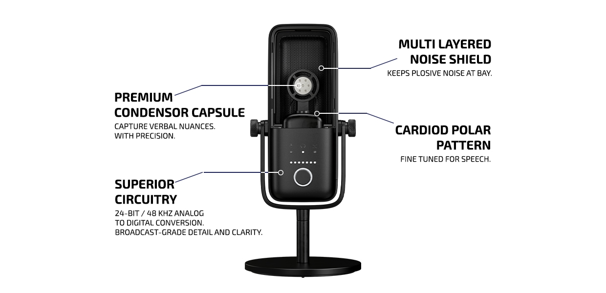 Elgato Wave:3 – USB Condenser Microphone and Digital Mixer with Elgato Wave  Shock Mount: Maximum isolation from vibration noise, steel chassis