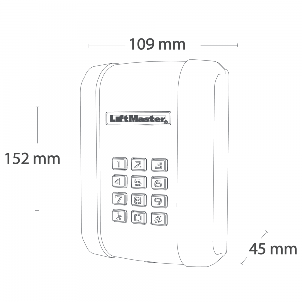LiftMaster 850EV Keypad
