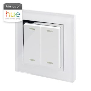 Retrotouch Friends of Hue Smart Switch - White with Chrome Trim - 02800