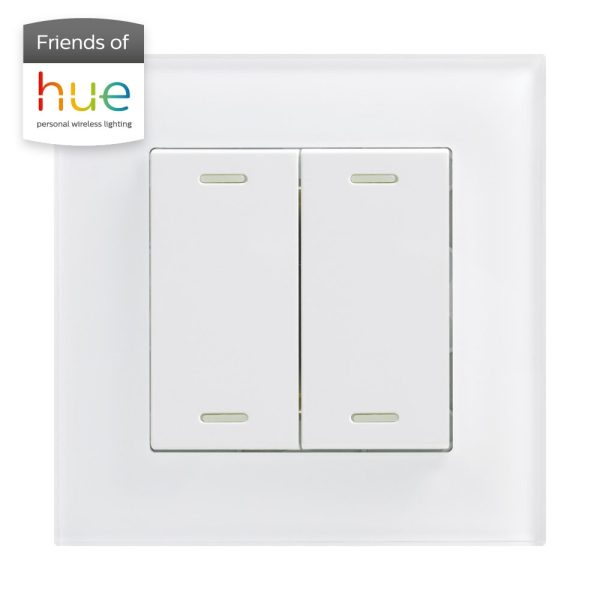 Retrotouch Friends Of Hue Smart Switch White Plain Glass 02802