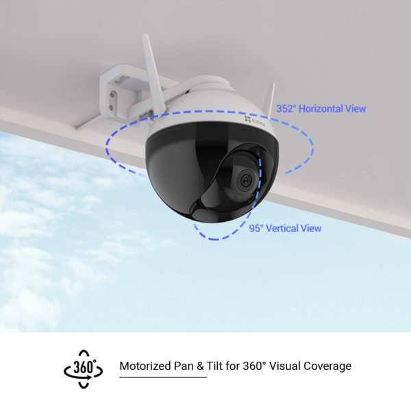 EZVIZ Outdoor Colour Night Vision Pan Tilt with AI Human Detection