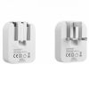 MRM01718 Foldable Dual USB Travel Mains Charger Plug 2.1Amp - White