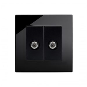 Retrotouch Crystal PG Dual Satellite Socket Black