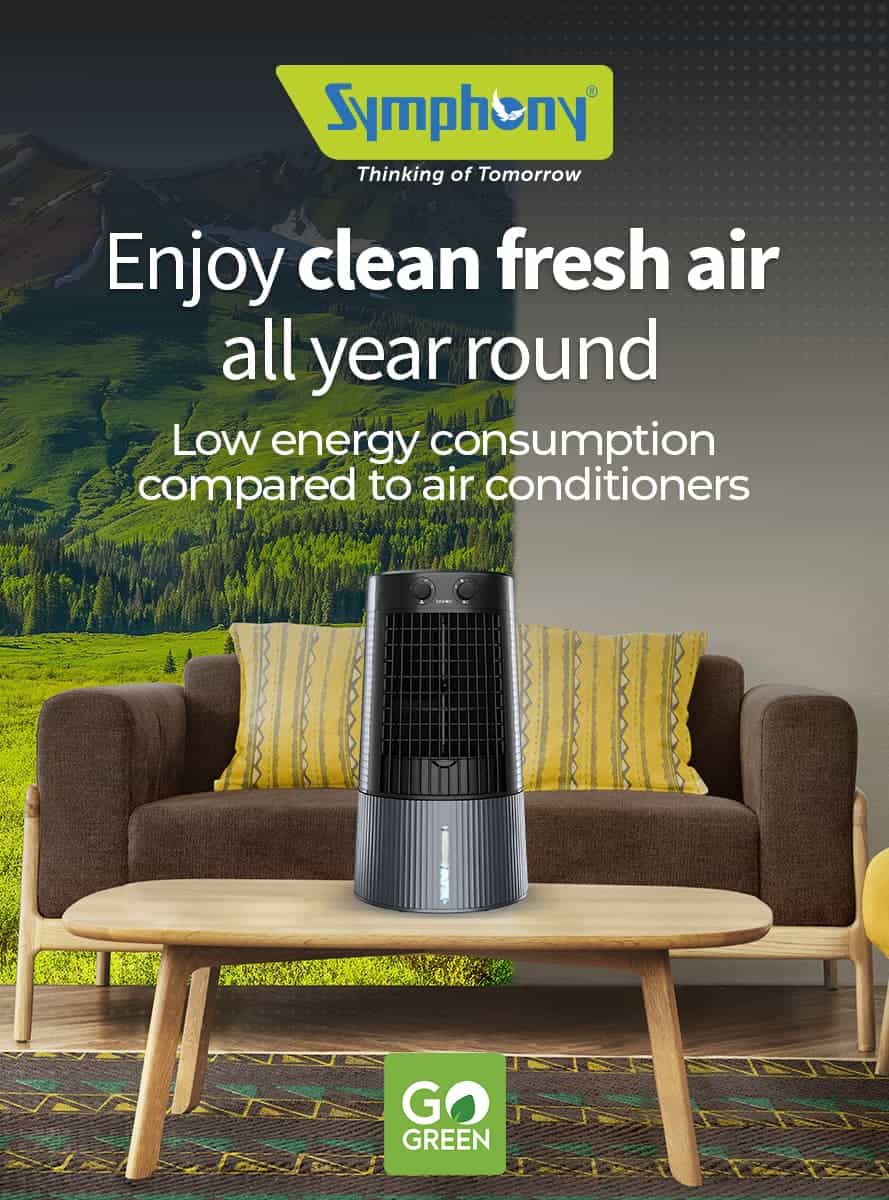 Symphony Duet – Enjoy clean fresh air all year round Low energy consumption compared to air conditioners