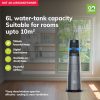 Symphony Duet i-S – 6L water-tank capacity Suitable for rooms up to 10m2 - 70Watts Powerful Motor - Digital touchscreen - Oscillates on sturdy base - Powerful Airflow - *Keep door/window open for effective cooling & cross ventilation - NOT AN AIRCONDITIONER