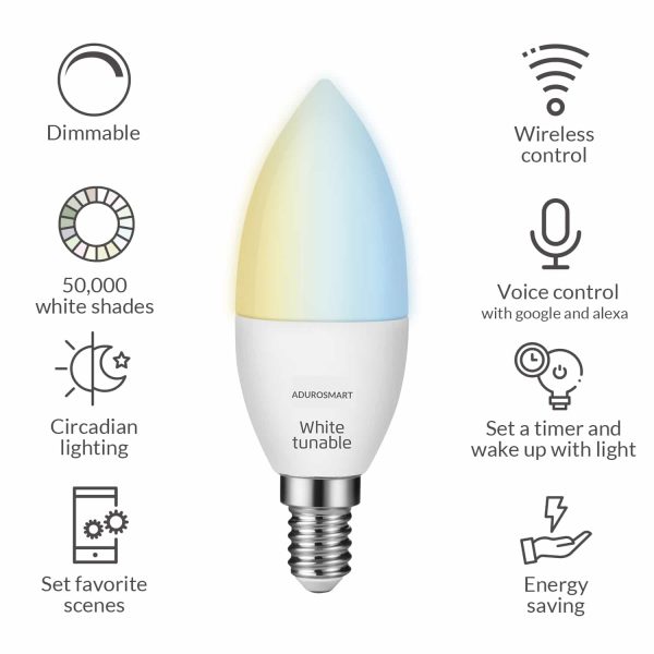 AduroSmart ERIA E14 Candle - Tuneable White - 81826