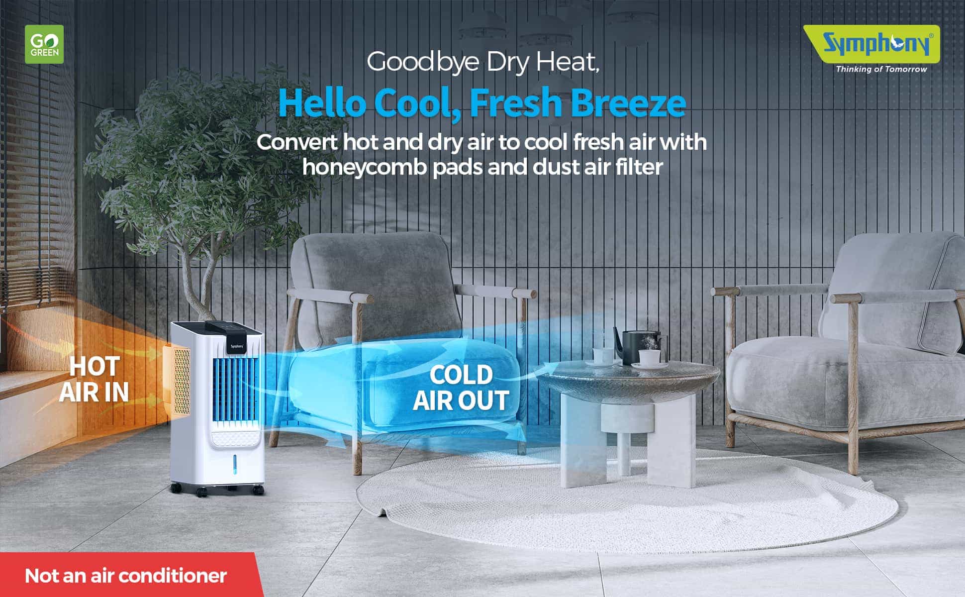 Symphony Harvy i – Portable Evaporative Air Cooler