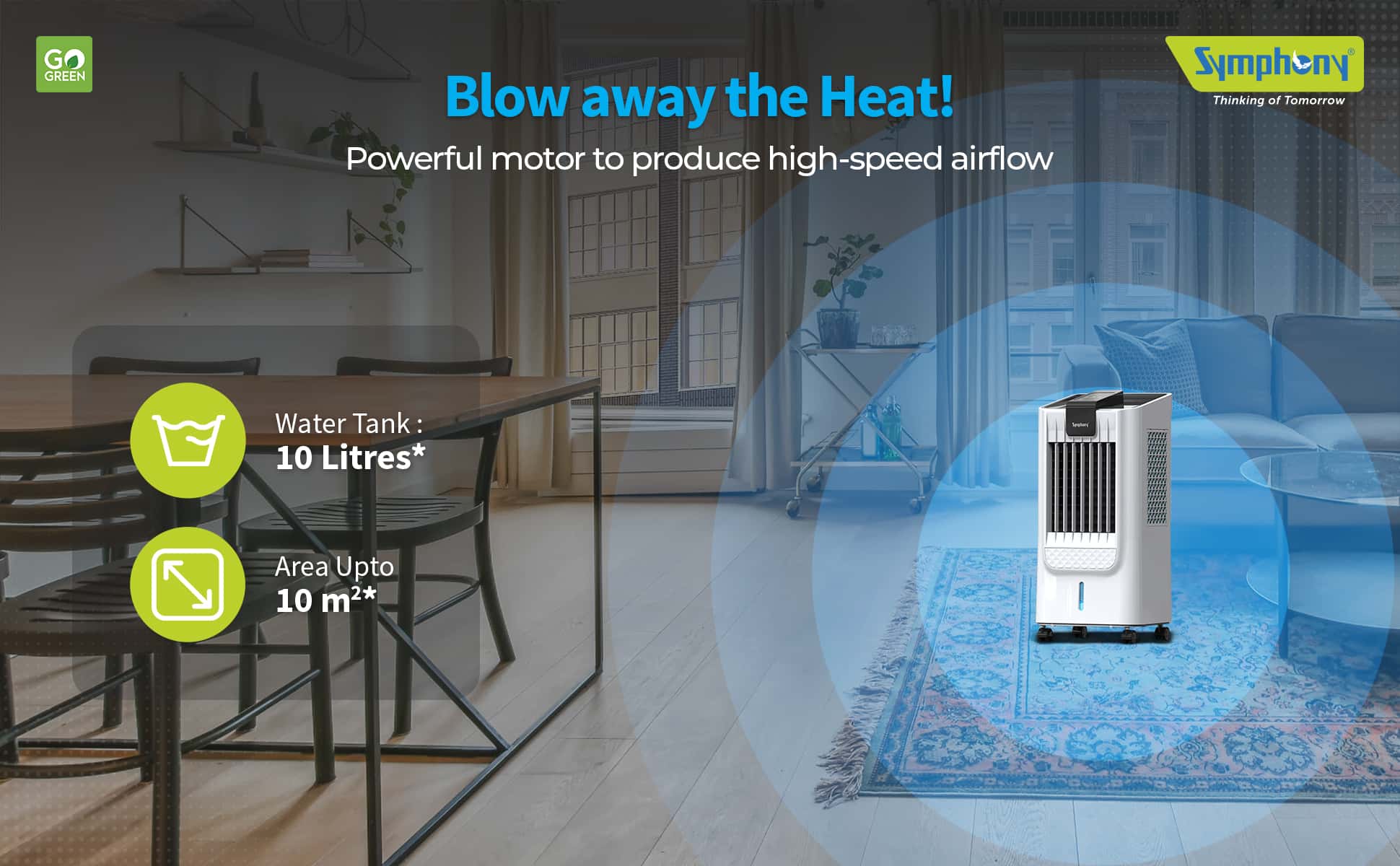 Symphony Harvy i – Portable Evaporative Air Cooler