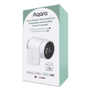 Aqara Smart Radiator Thermostat E1 & Temperature and Humidity Sensor T1 Bundle