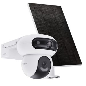EZVIZ HB90 Dual-Lens Pan & Tilt Wi-Fi Camera Kit With 8W Solar Panel