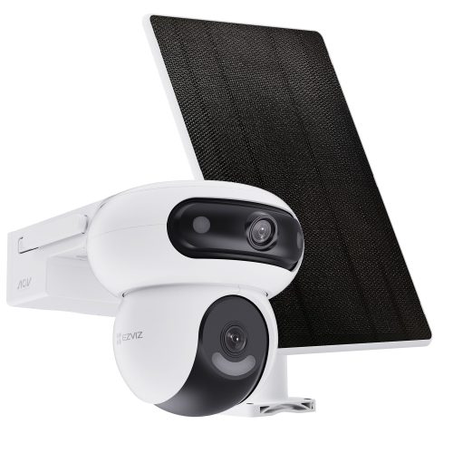 EZVIZ HB90 Dual-Lens Pan & Tilt Wi-Fi Camera Kit With 8W Solar Panel