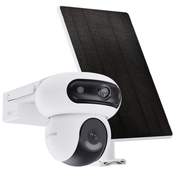 EZVIZ HB90 Dual-Lens Pan & Tilt Wi-Fi Camera Kit With 8W Solar Panel