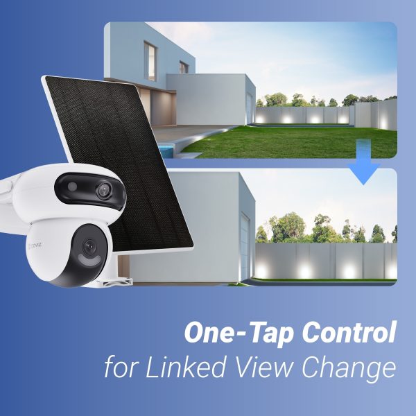 EZVIZ HB90 Dual-Lens Pan & Tilt Wi-Fi Camera Kit With 8W Solar Panel