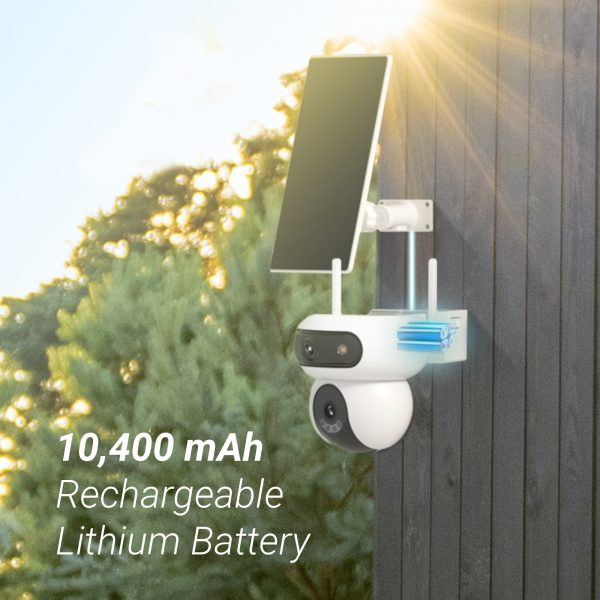 EZVIZ HB90 Dual-Lens Pan & Tilt Wi-Fi Camera Kit With 8W Solar Panel