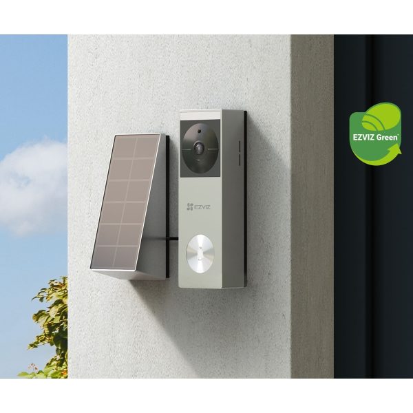 EZVIZ HP3 Pro 2K Battery-Powered Video Doorbell with Solar Panel