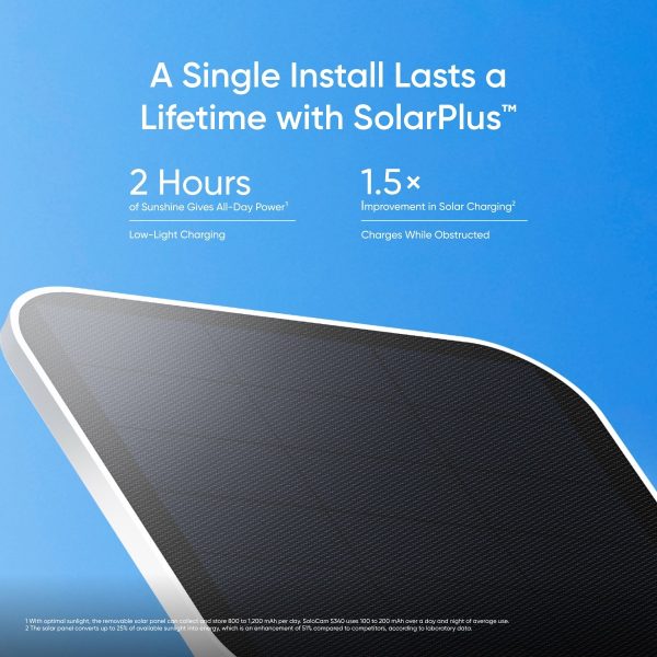 Eufy SoloCam S340 Wireless Outdoor Security Camera with Dual Lens and Solar Panel