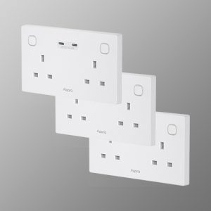 Aqara Wall Outlet H2 UK (Dual USB-C) Trio Bundle